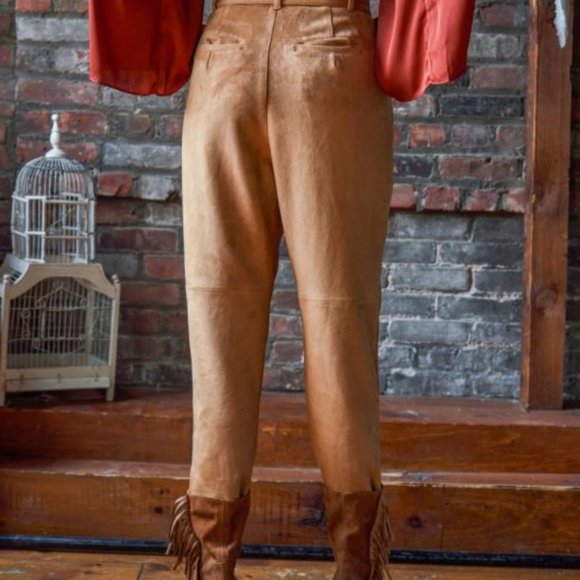 Free People Nightfall Vegan Suede Pant Camel - Picture 2 of 4